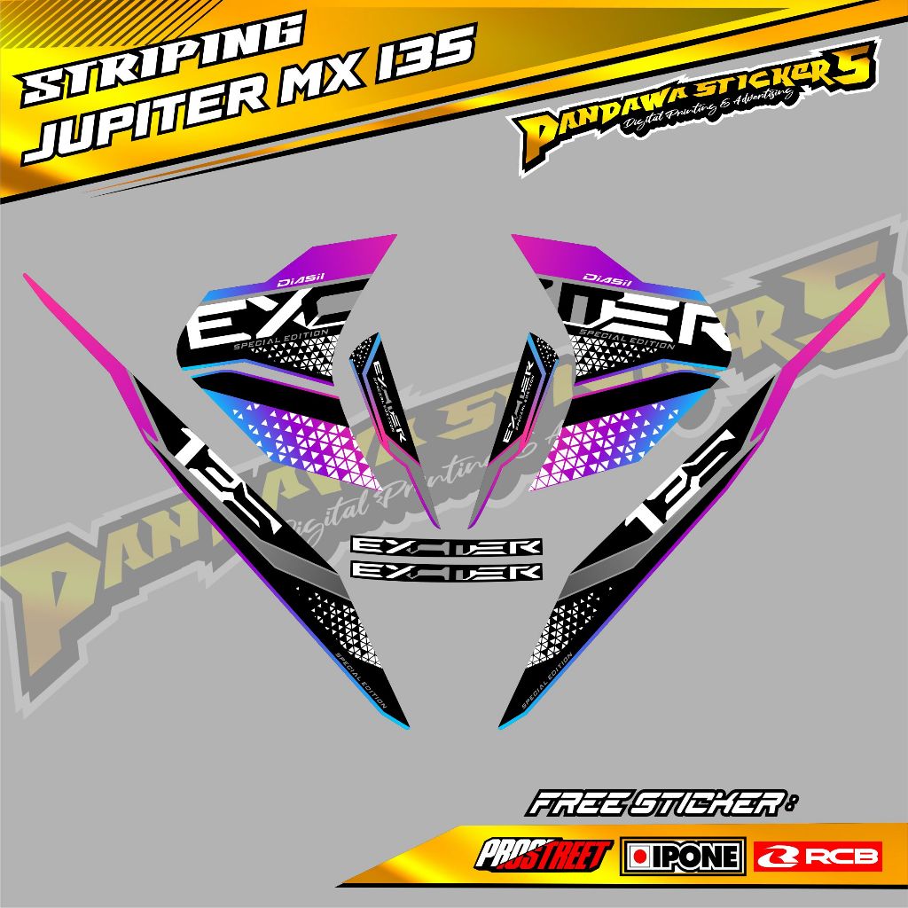 STRIPING VARIASI YAMAHA JUPITER MX 135 / STICKER LIST VARIASI MOTOR JUPITER MX 135