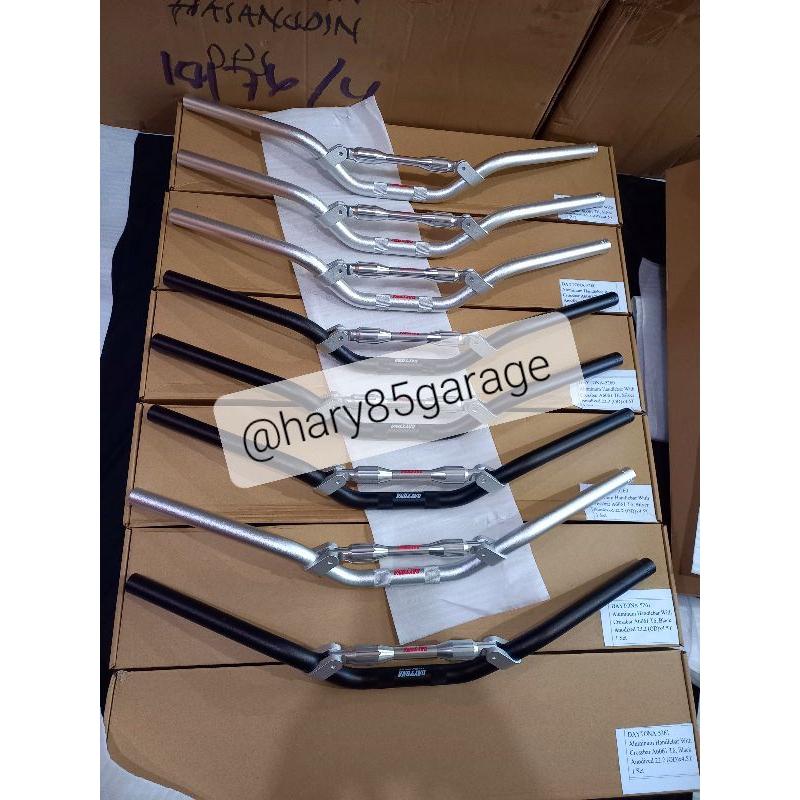 STANG STIR DAYTONA TYPE LOW HITAM / SILVER ORIGINAL JAPAN