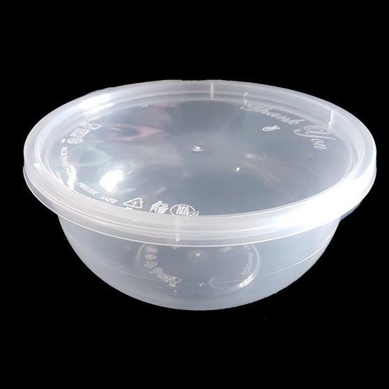 Mangkok Plastik 200ml / Thinwall bowl / Kotak Makan Pudding + Tutup