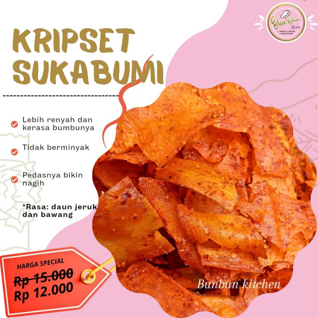 

Kripset Keripik Setan 100% Asli Sukabumi Keripik Singkong Pedas Daun Jeruk Keripik Pedas Bawang 250 gr