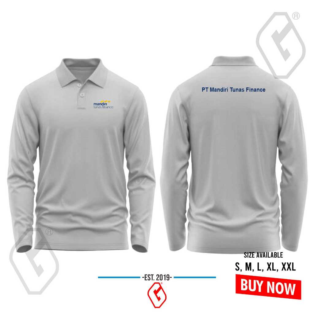 polo shirt mandiri tunas finance panjang /  baju kerah tunas finance mandiri longsleeve