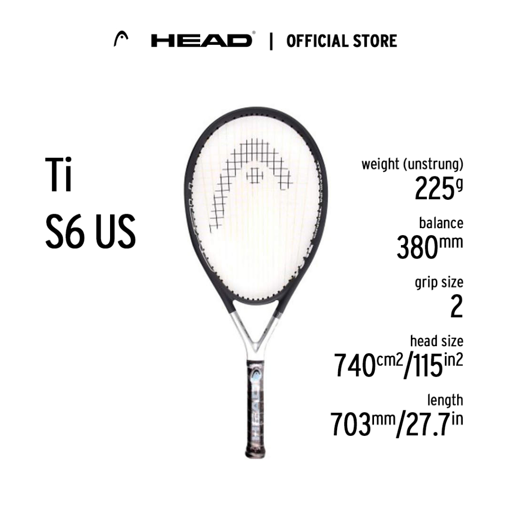 HEAD Racket TI. S6 US - Raket Tennis FREE Cover Bag