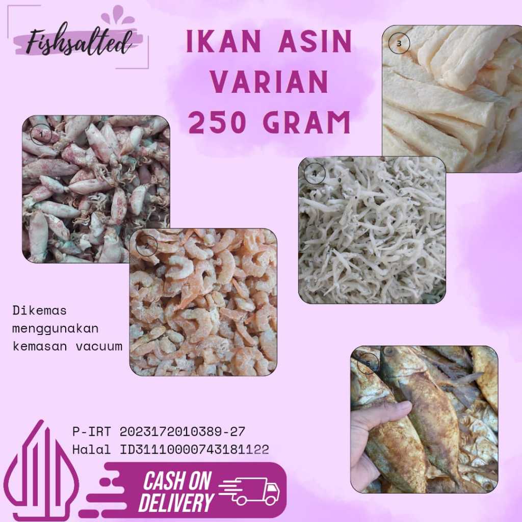 

IKAN ASIN KEMASAN 250GRAM BISA COD