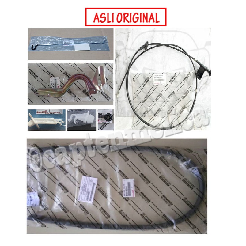 ORI Kabel Tali Kawat Tarikan Karet Klip Clip KANCING Gromet Besi Tiang Kap Tutup Mesin Avanza Xenia 