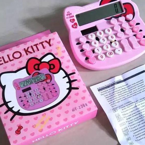 

KODE C85G Kalkulator Kepala Hello Kitty Pink 12 Digit HELO KITY KITI LUCU IMUT hello kitty 2288