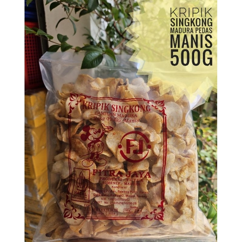 

kripik singkong madura pedas 500gram/ singkong madura/ kripik singkong/ singkong pedas manis