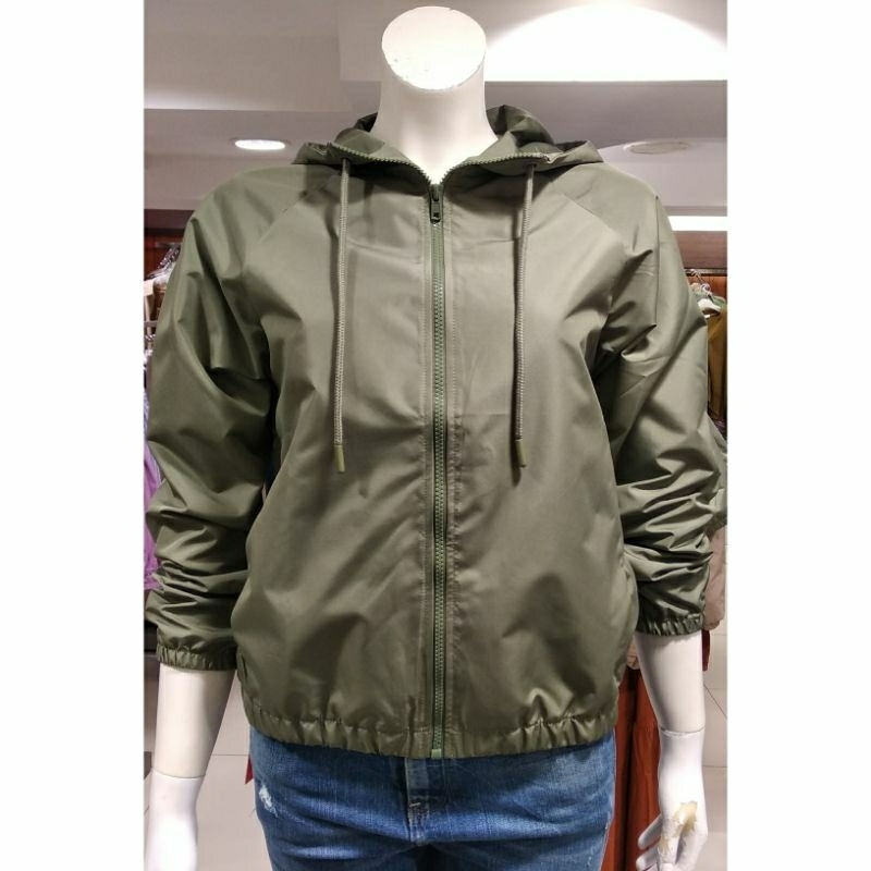 2 Warna - Logo Jeans Jaket Wanita Soft Olive - Cream Logo Jeans Original