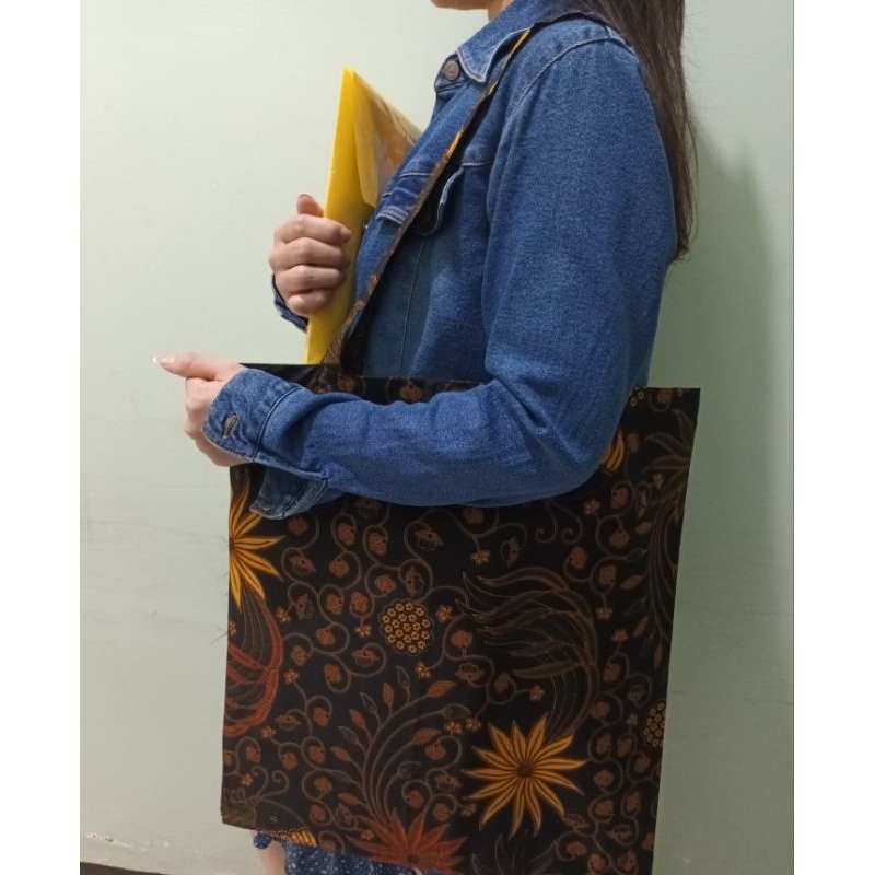 GROSIR / ECER Tas Batik Tote bag / Tas belanja Kain batik / Tas souvenir / Tas batik kain Model Tote