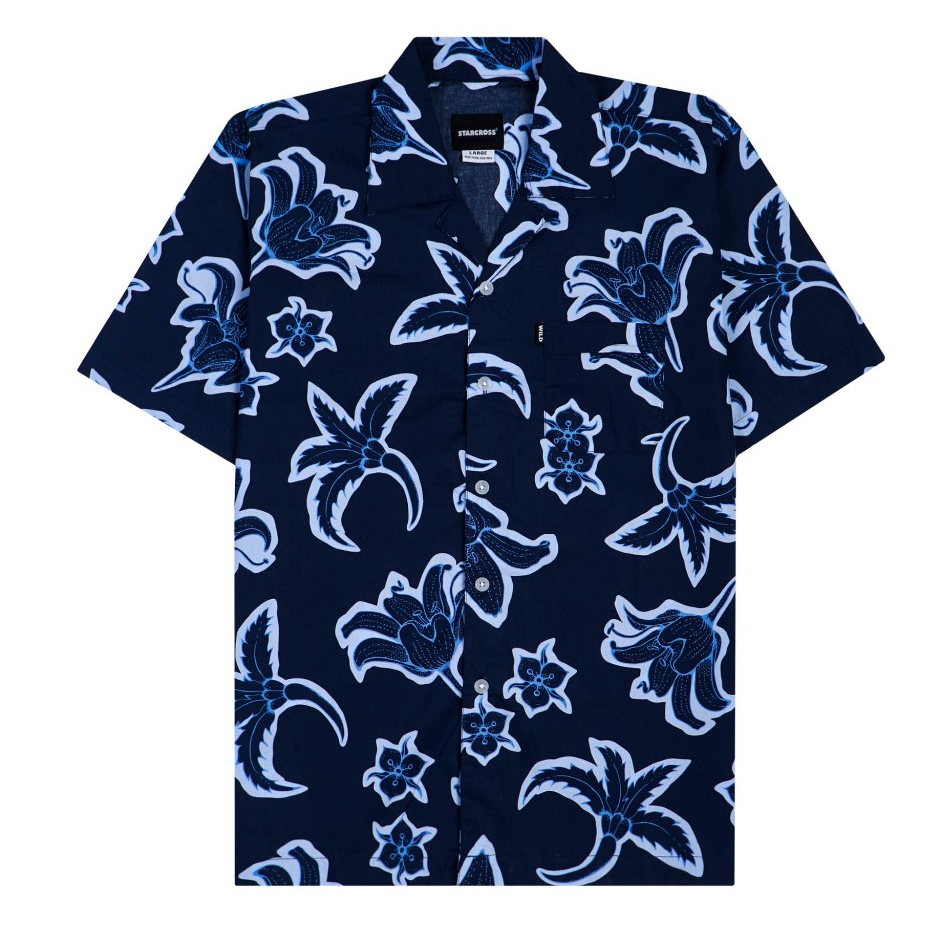 STARCROSS "HS HW 172 - NAVY WHITE" KEMEJA/SHIRT HOOPS BANJARMASIN