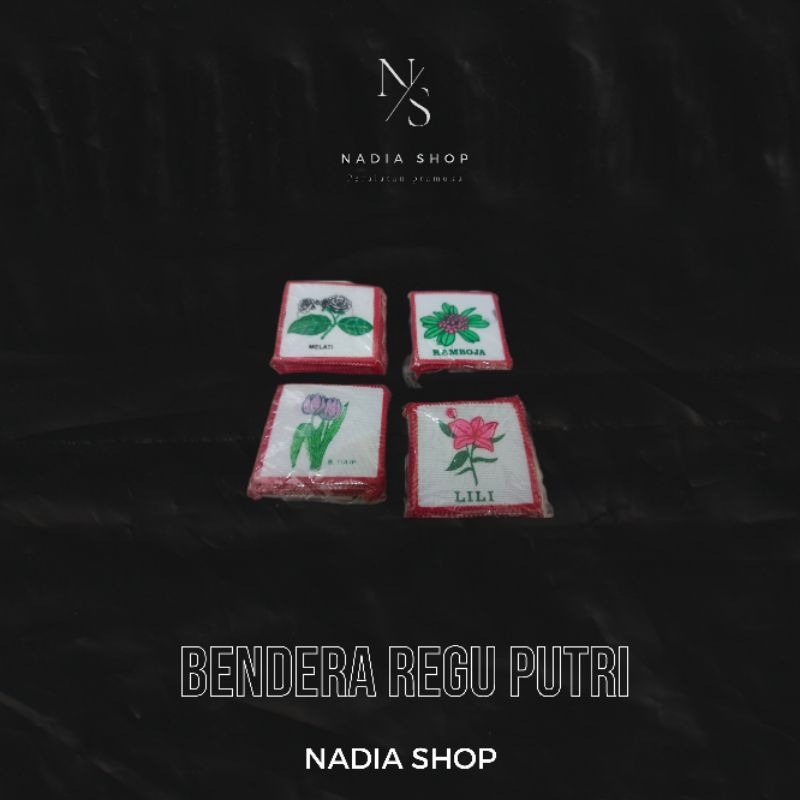 

( 1Set ) Bendera regu / Bed regu - PUTRI | bed bunga | Pramuka