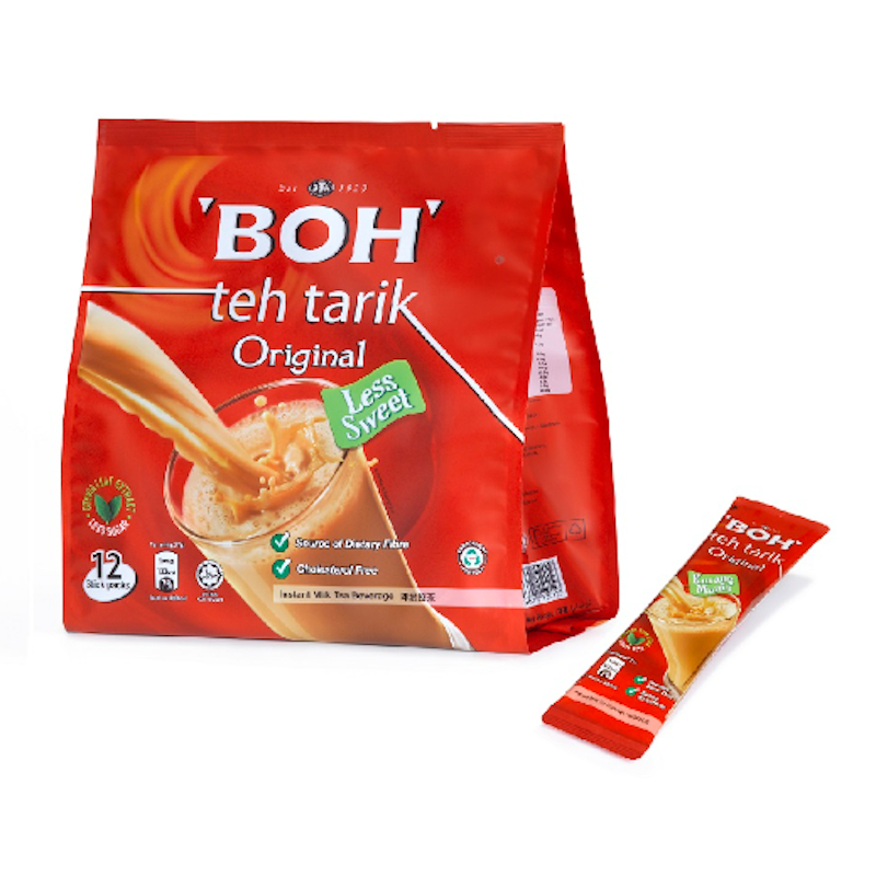 

Boh Milk Tea Teh Tarek Less Sugar / No Sugar Milk Tea 2 in 1 Tanpa Gula