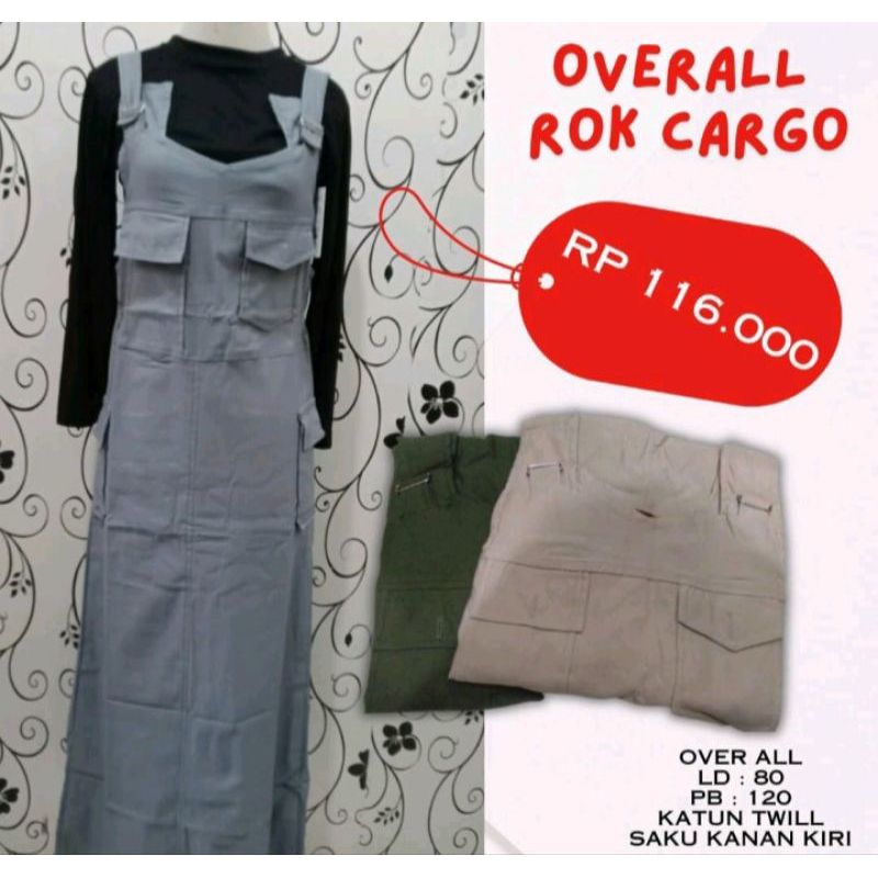 overall rok cargo katun wanita premium