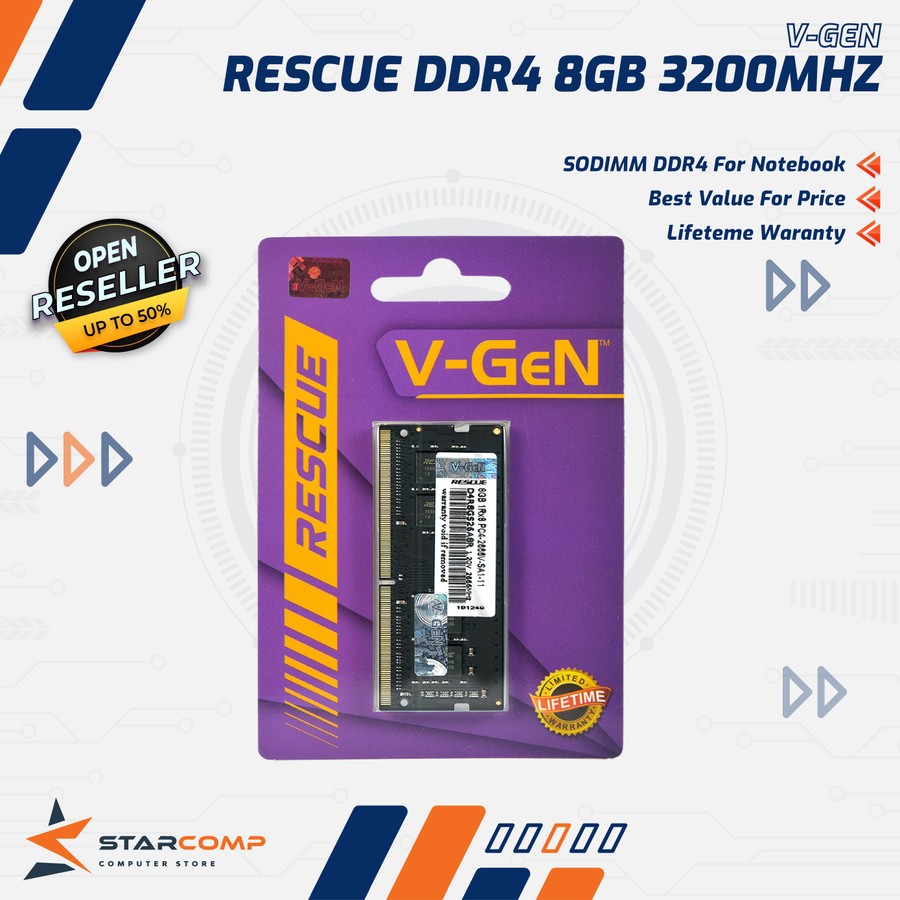 V-GeN 4GB DDR4 3200Mhz VGEN Rescue SODIMM RAM Laptop