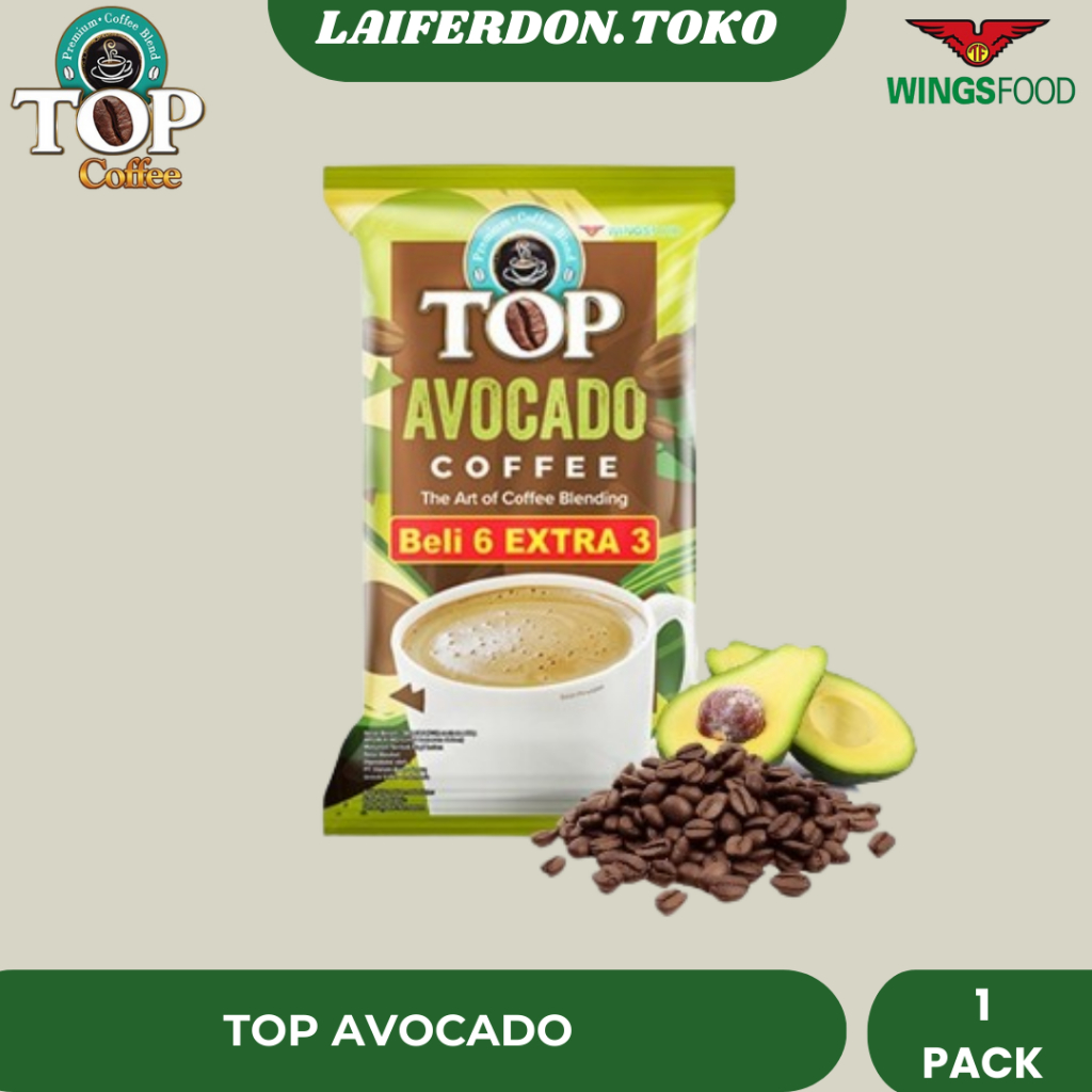 

* laiferdon.toko* Top Coffee Kopi Instan Avocado 22 gr isi 6 + 3 pcs