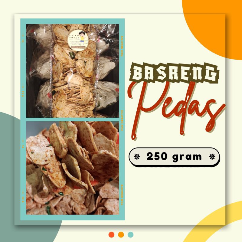 

Basreng daun jeruk varian pedas