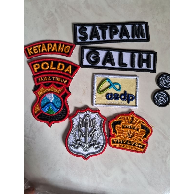 Bordir atribut satpam