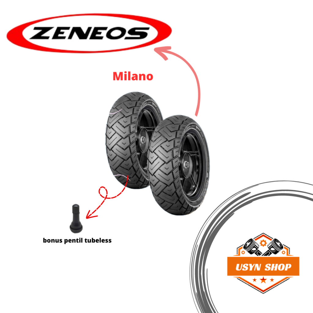 Ban Tubeless ZENEOS MILANO RING 12 // 110/70 RING 12 ZN87 MILANO