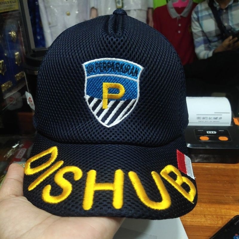 topi PARKIR/juru parkir topi jaring