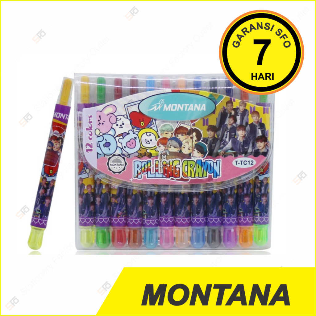 

Crayon Twist Montana isi 12 Mini - Krayon Putar T-TC12 - SFO Semarang Official