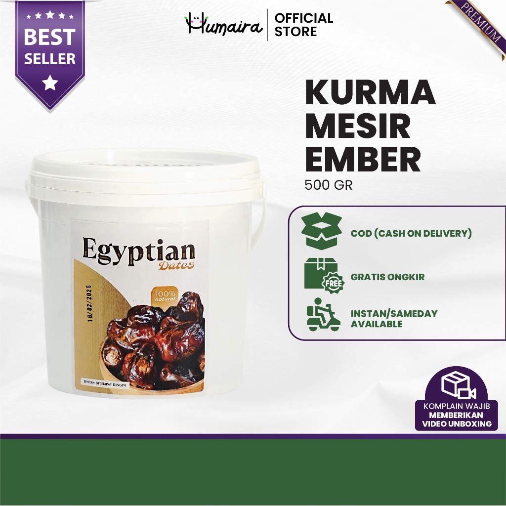 

Kurma Mesir Madu Ember 500 Gr | Egyptian Original Kurma Murah Enak
