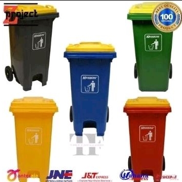 KRISBOW Tempat Sampah 120 Liter Outdoor Dengan Roda / Tempat sampah Krisbow 120 Liter / Tong sampah 