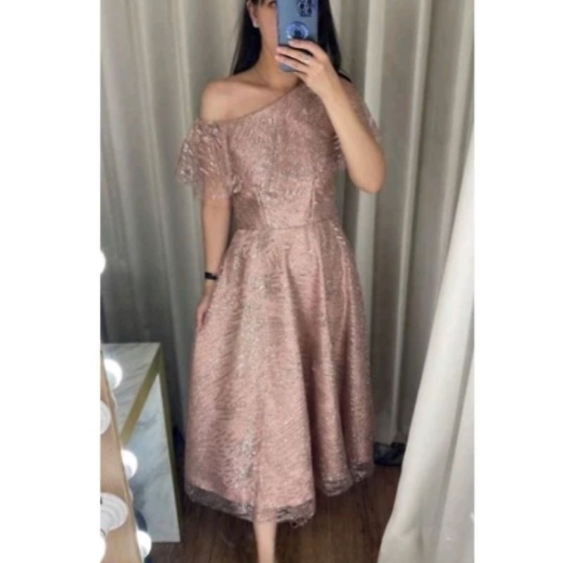 [PRELOVED] Dress Pesta Rose Gold