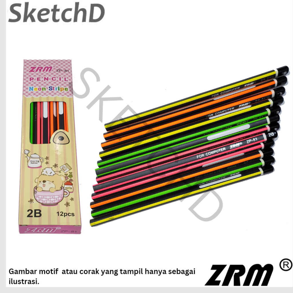 

Pensil 2B ZRM ZP81 - Pencil 2B school kids anak anak