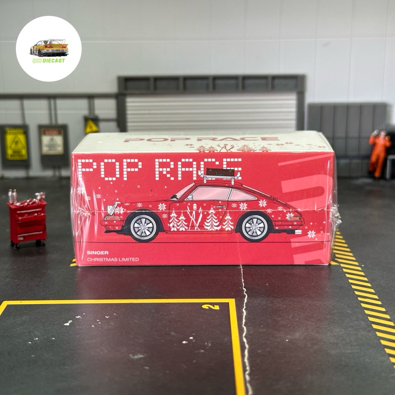 Pop Race Porsche Singer Christmas Limited Red - PopRace Porsche Singer Christmas Red