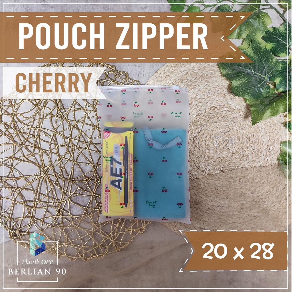 Zipper Bag 20x28 cm Kantong Plastik Pouch Zipper Travel Oragnizer Bag (ECERAN)