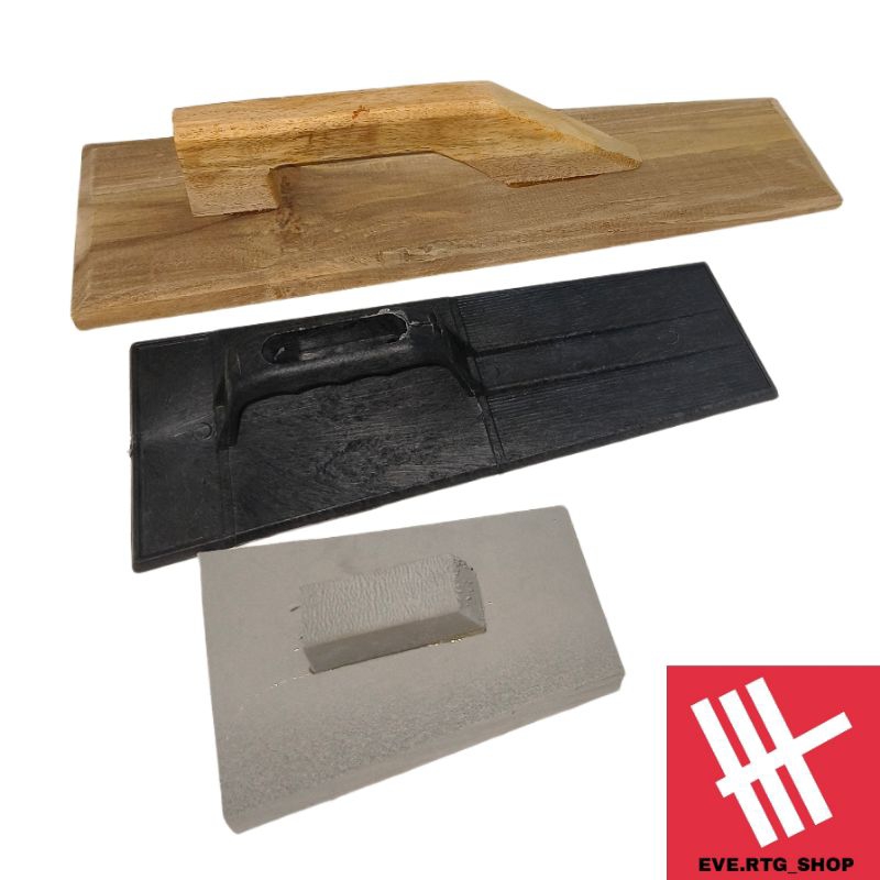 Paket 3 Alat Acian Roskam Kayu Roskam Pvc Penghalus Acian