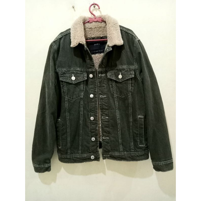 zara man jeans sherpa