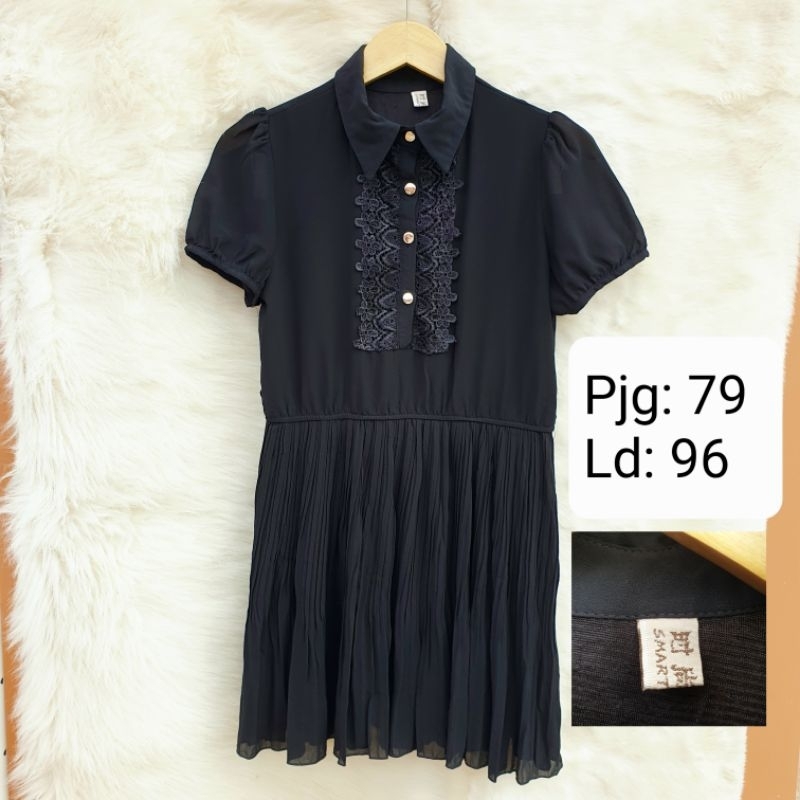 Dress Wanita Sifon Lengan Pendek