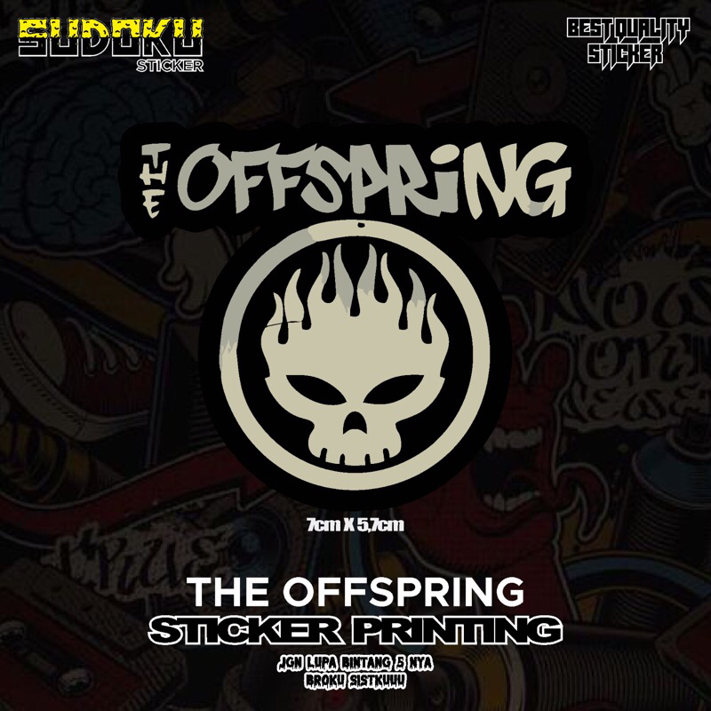 STICKER STIKER PRINTING BAND OFFSPRING|STICKER BAND|STICKER TMBLR|STICKER HELM