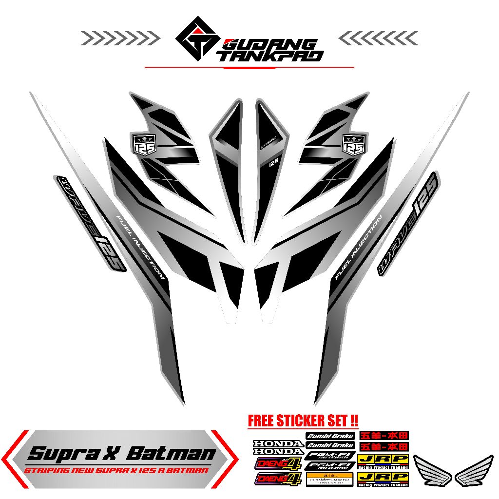 STIKER SUPRA X 125 BATMAN MTF 15 / STIKER STRIPING POLET SUPRA X 125 / SUPRA X / STRIPING SUPRA / ST