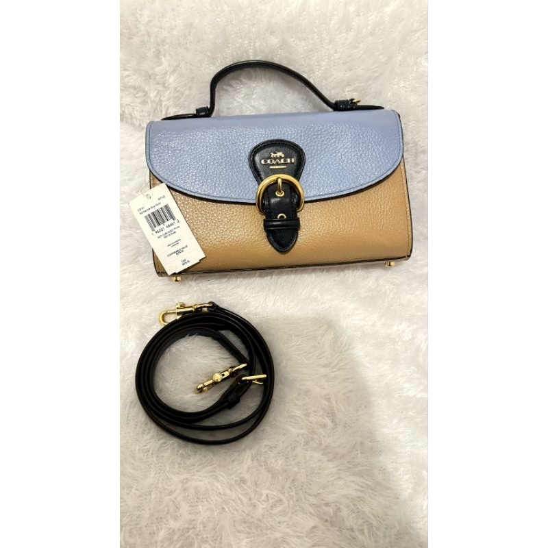 Preloved Coach Kleo Top Handle Marble Blue Multi