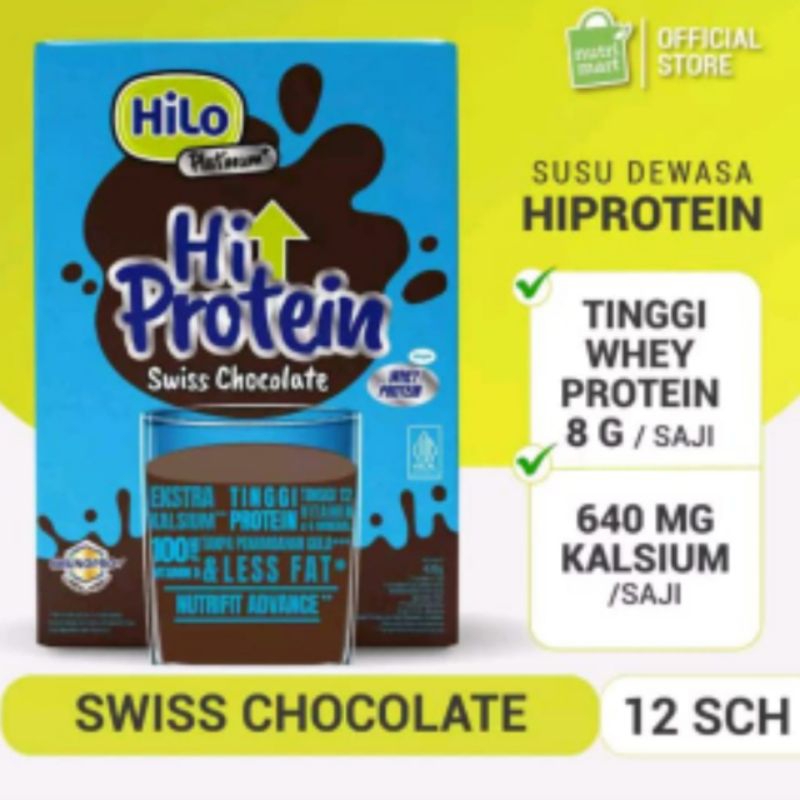

HILO PLATINUM SWISS CHOCOLATE 420 GR (12 SACHET & 35 GR) Susu Tinggi Kalsium