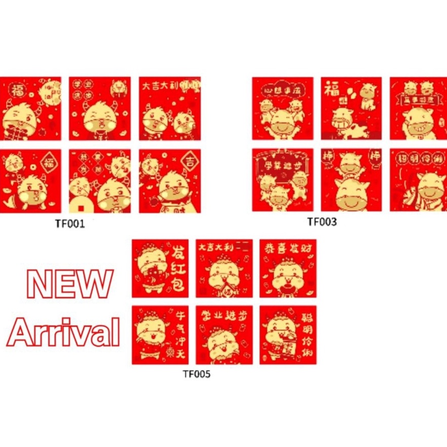 

Nyaman Angpao Murah isi 6 Sincia Imlek Kerbau Sapi Merah Gold Persegi Kode TF Berkualitas