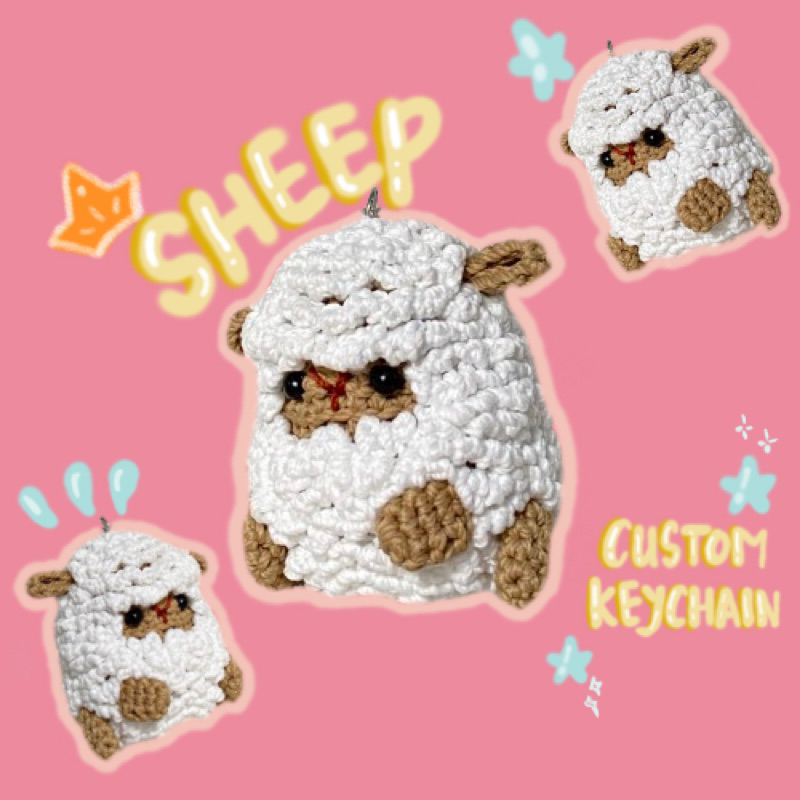 GANTUNGAN KUNCI RAJUT - SHEEP KEYCHAIN