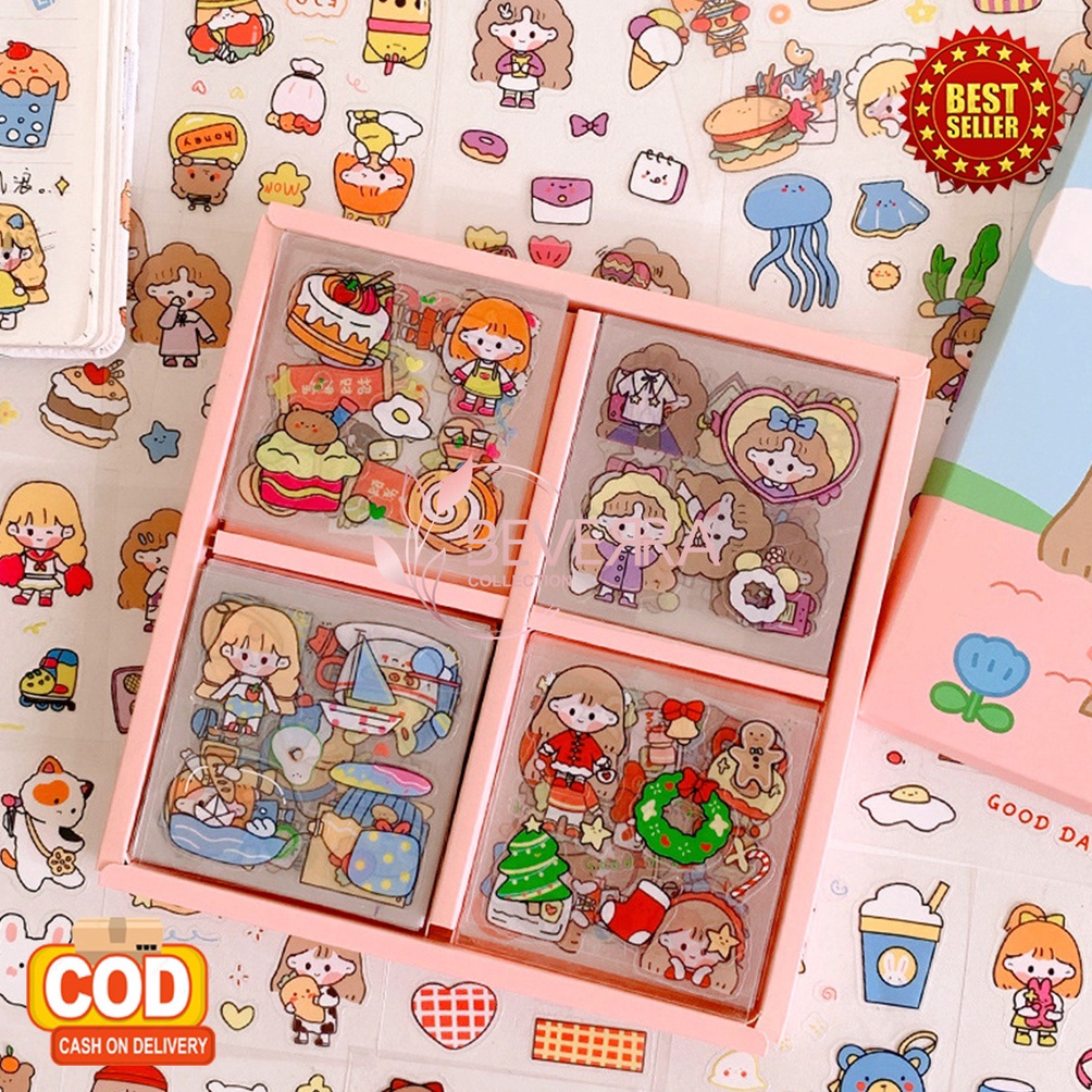 

Nyaman Sticker Aesthetic Kartun Lucu Dekorasi DIY Waterproof Diary Scrapbook Hp MX55 Murah