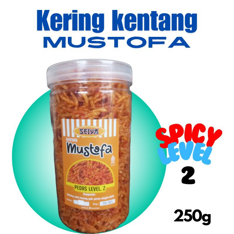 

kering kentang mustofa, pedas level 2/ toples 1000ml