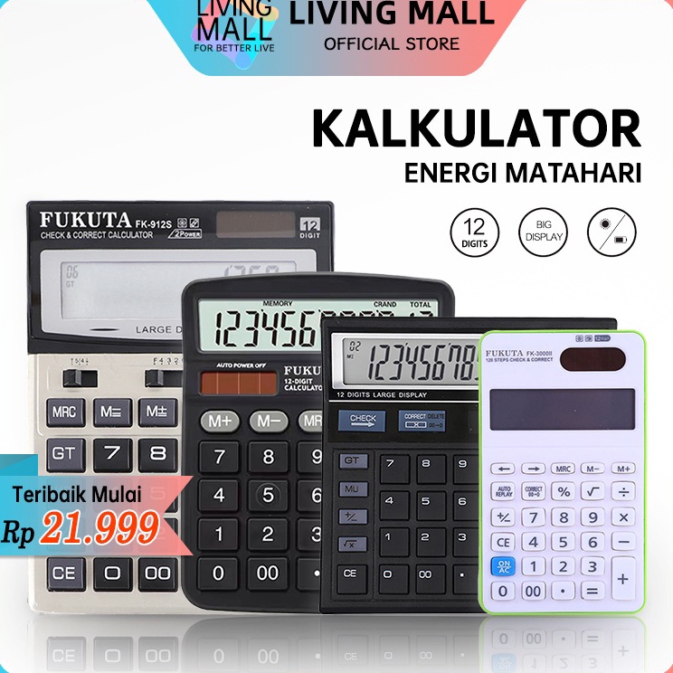 

Termurah Kalkulator Elektronik Energi Matahari 12 Digit Kalkulator Dagang Besar Kalkulator Kecil Alat Hitung Calculator Check Merk FUKUTA