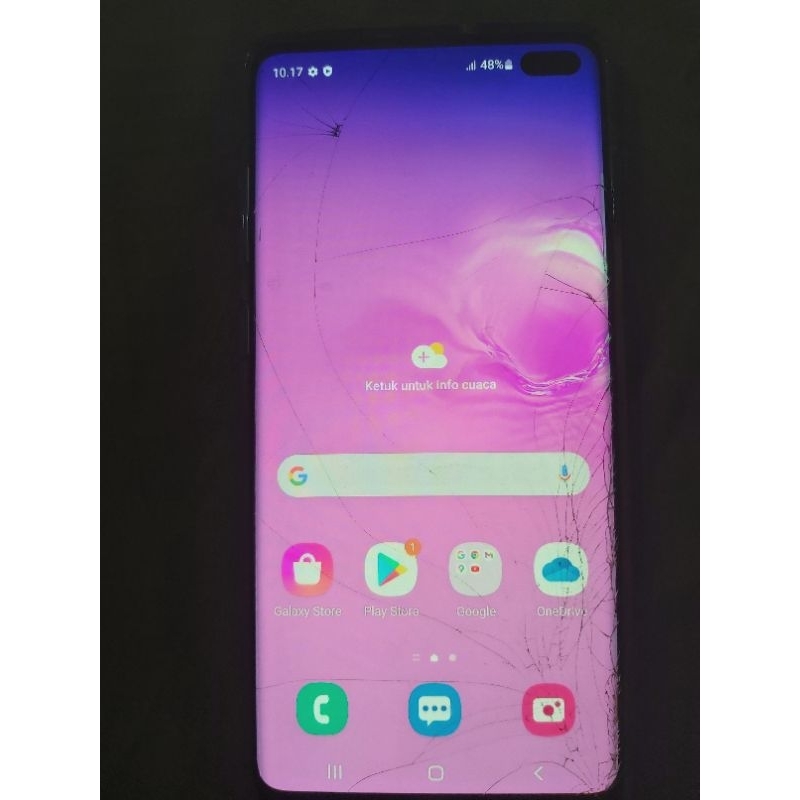 lcd samsung s10 plus minus sesuai iklan