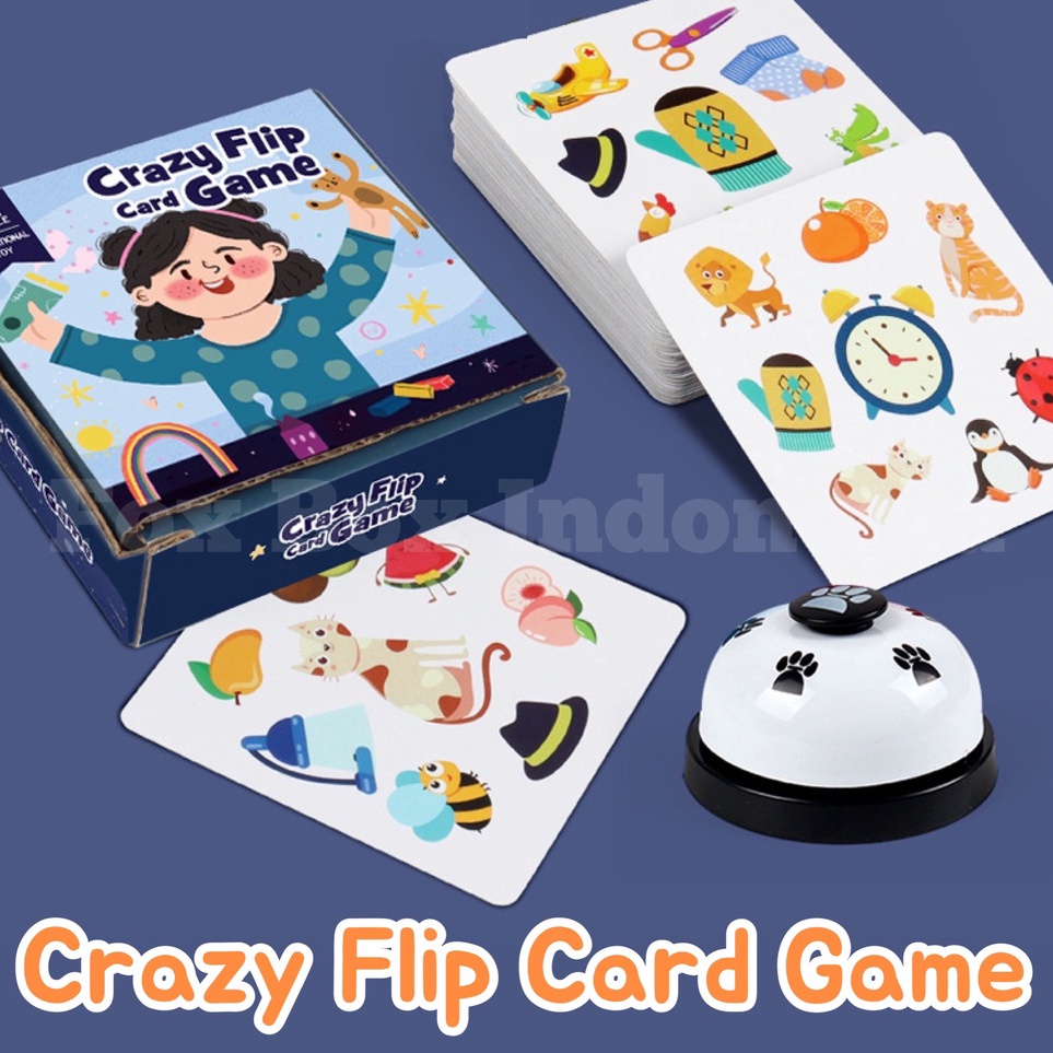 DN Crazy Flip Card Game  Mainan Kartu untuk Konsentrasi Akurasi Fokus dan Kecepatan  Fox Box Indones