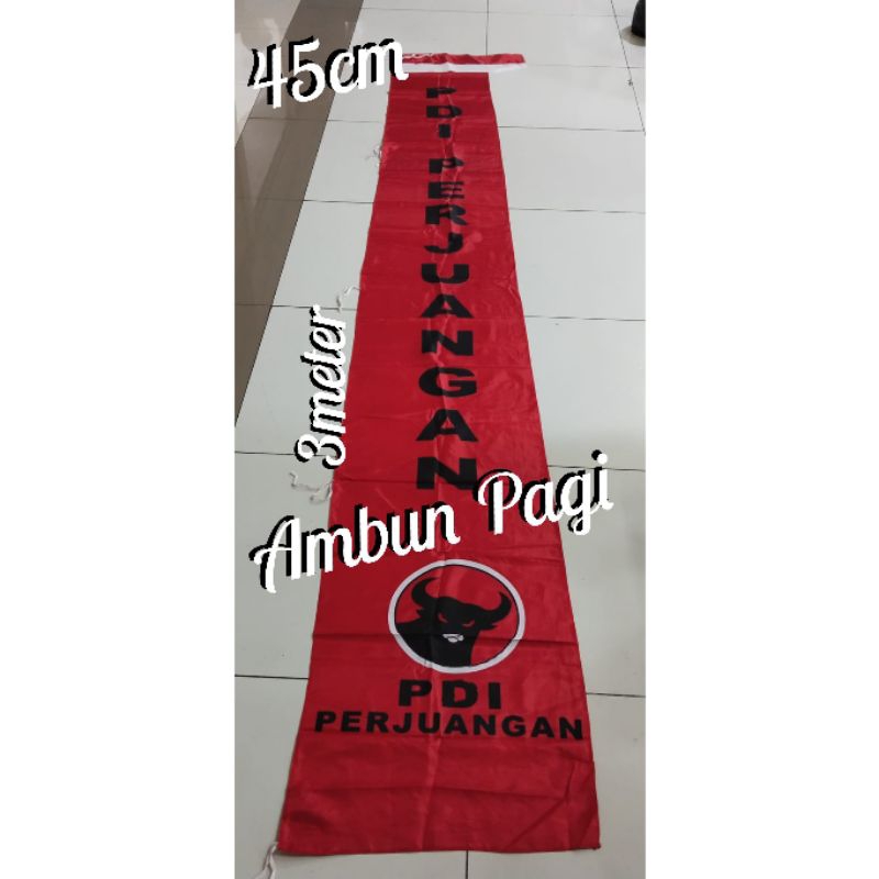 

best seller umbul-umbul partai PDI-P panjang 3meter ready stock