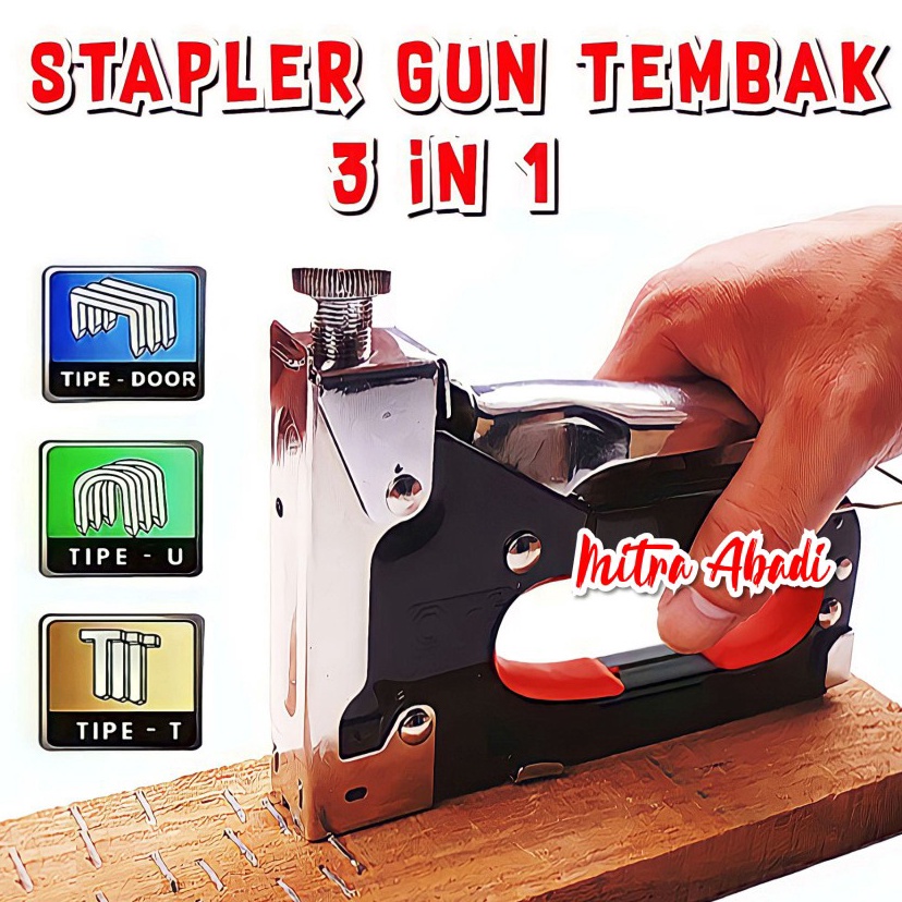 

Hadir Terheboh Staples Stapler Gun Tacker Tembak 3 IN 1 SERBAGUNA