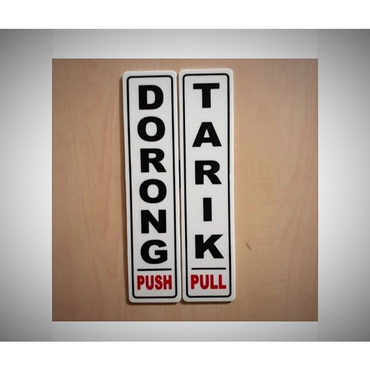 

Diskon Termurah Sign Tarik Dorong Sign label Acrylic Harga untuk Sepasang