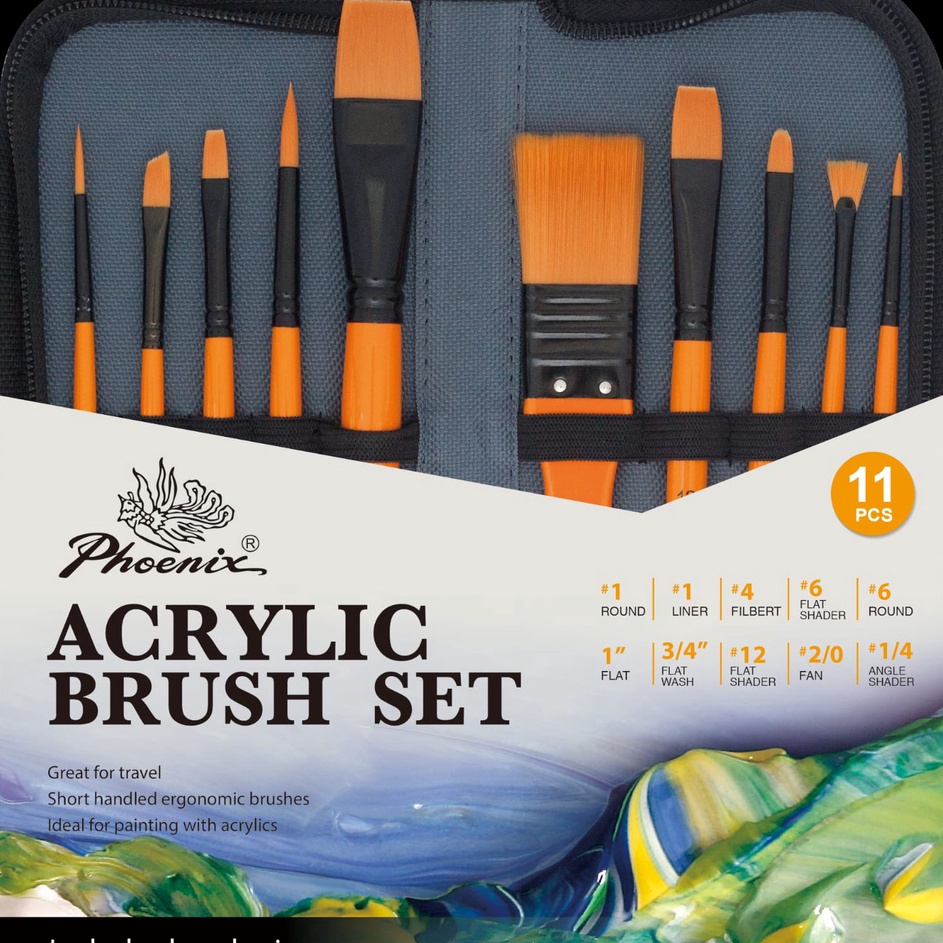 

Paket Populer phoenix acrylic brushkuas set CWBPAS1