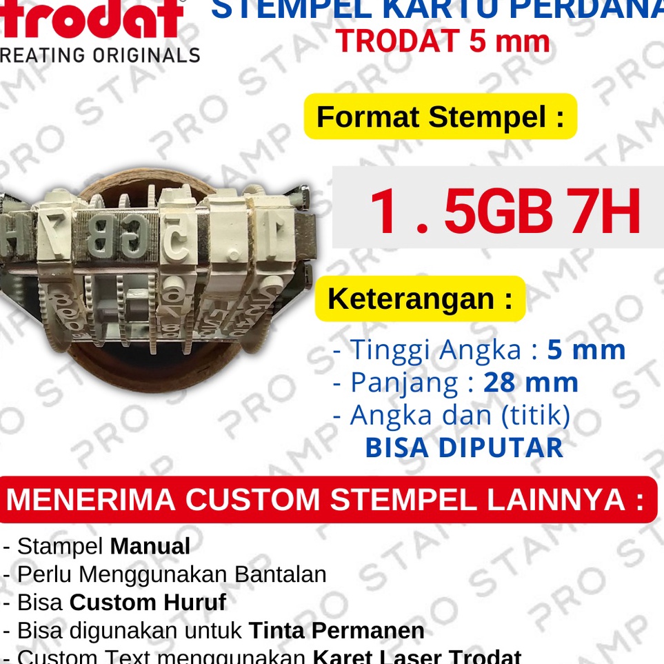 

Update Gembira Stempel Angka Custom Kartu PerdanaVoucher Paket Data TRODAT