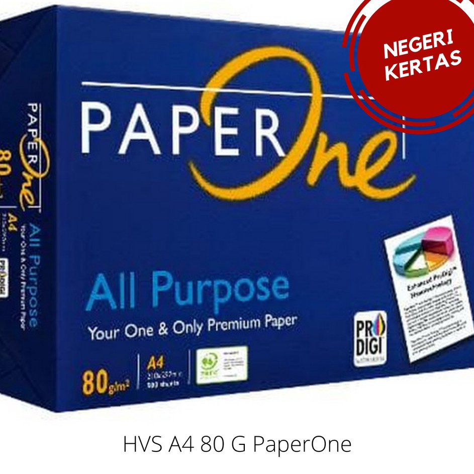 

Dijamin Original Kertas HVS A4 8 gr PaperOne