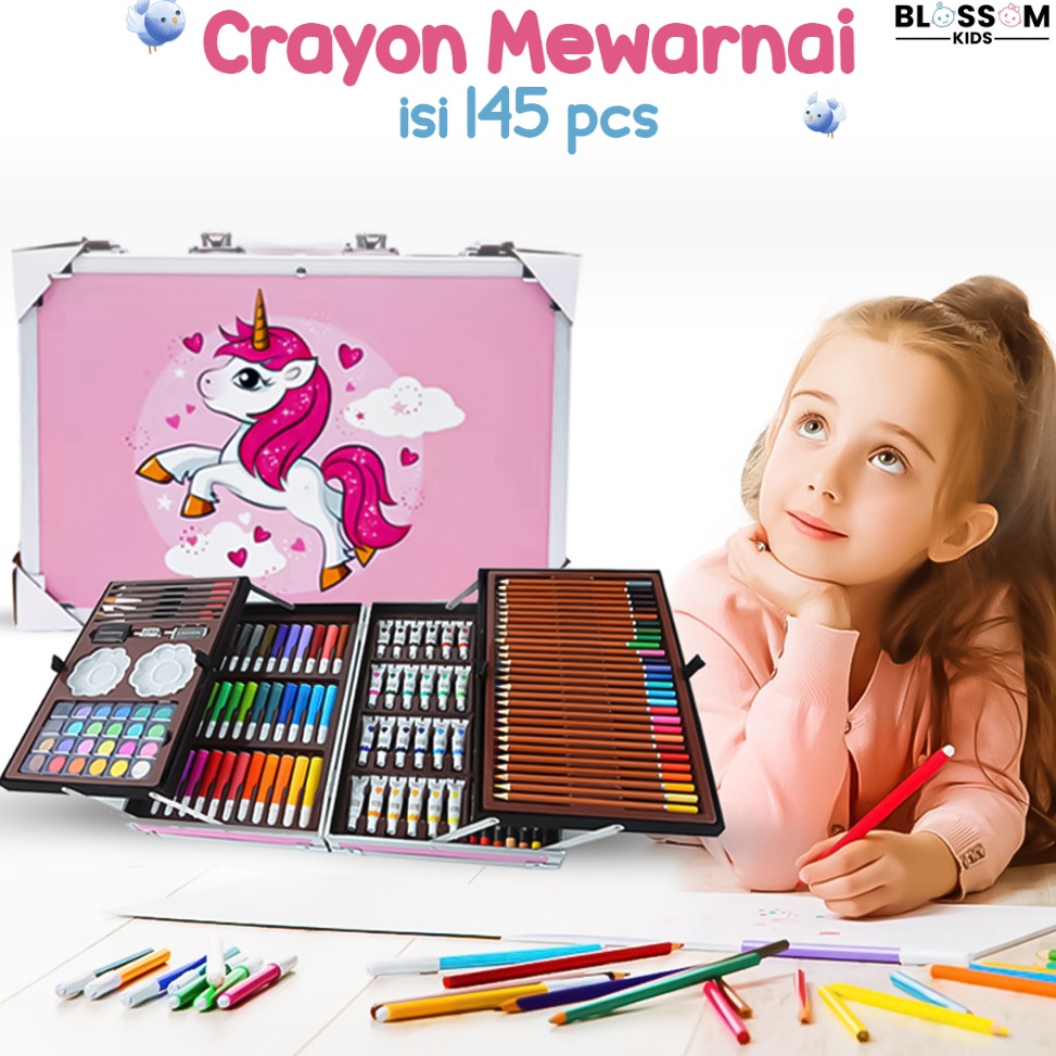 

KODE O52X Krayon Koper Tingkat Set Mewarnai Lengkap Crayon Anak Set BLOSSOM KIDS